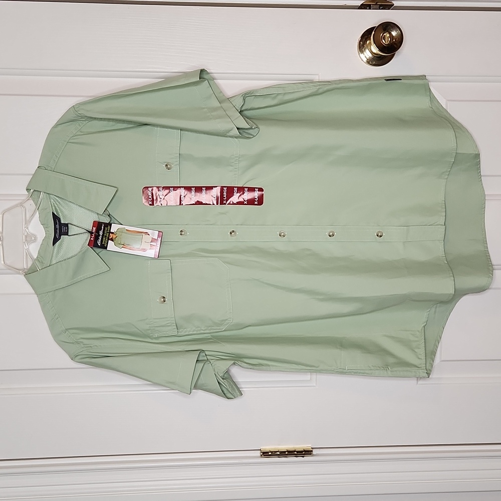 Eddie Bauer Women's Short Sleeve Moisture Wicking Adventure Shirt Size XL